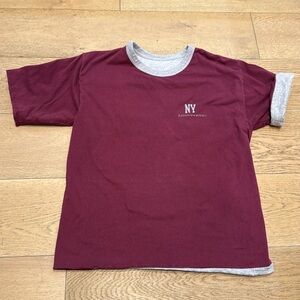 Vintage NYU reversible Champion tee